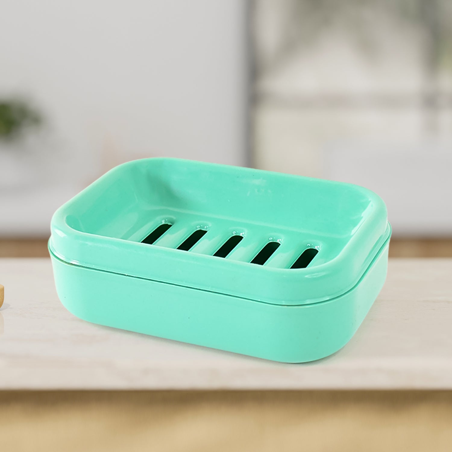 Premium Quality Rectangular Aqua Green Plastic Soap Case (1 Pc) Premium Quality Rectangular Aqua Green Plastic Soap Case (1 Pc)